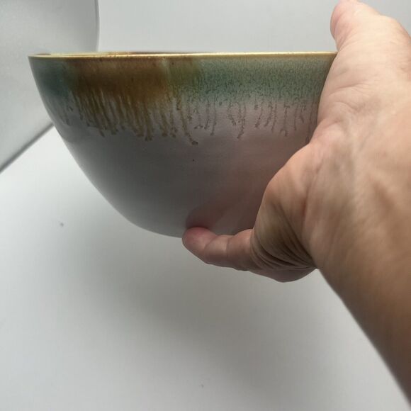 Vtg Holly Hill Seagrove NC Studio Pottery Drip Glaze Mixing Serving Bowl 8” MFK - Picture 12 of 15